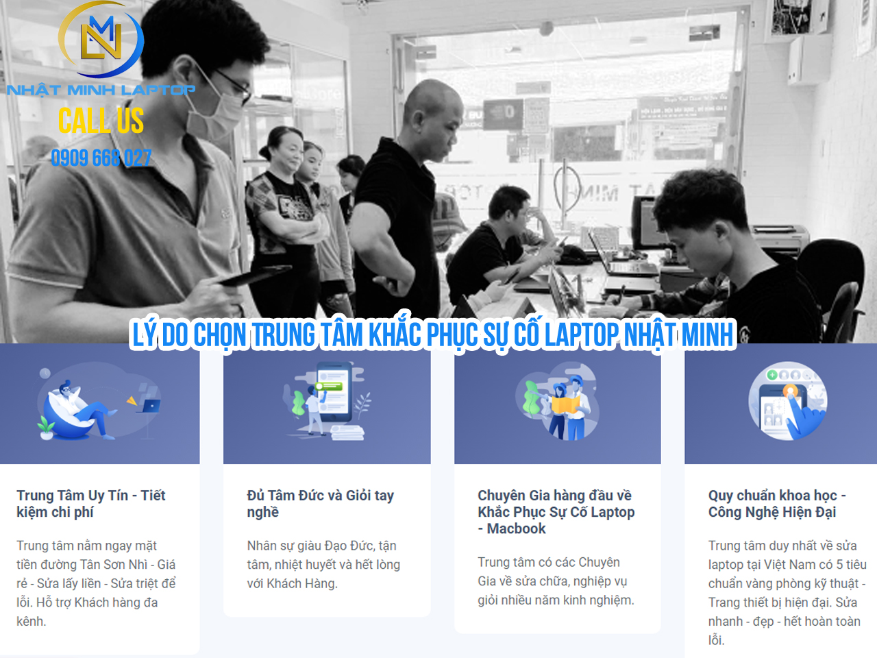 Sửa laptop giá rẻ và uy tín tại Trung Tâm Nhật Minh