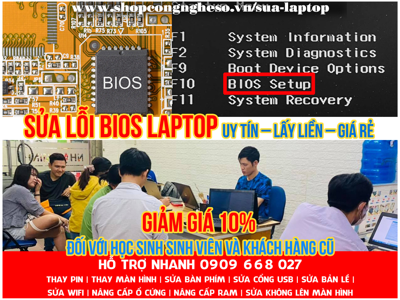 Sửa lỗi Bios laptop