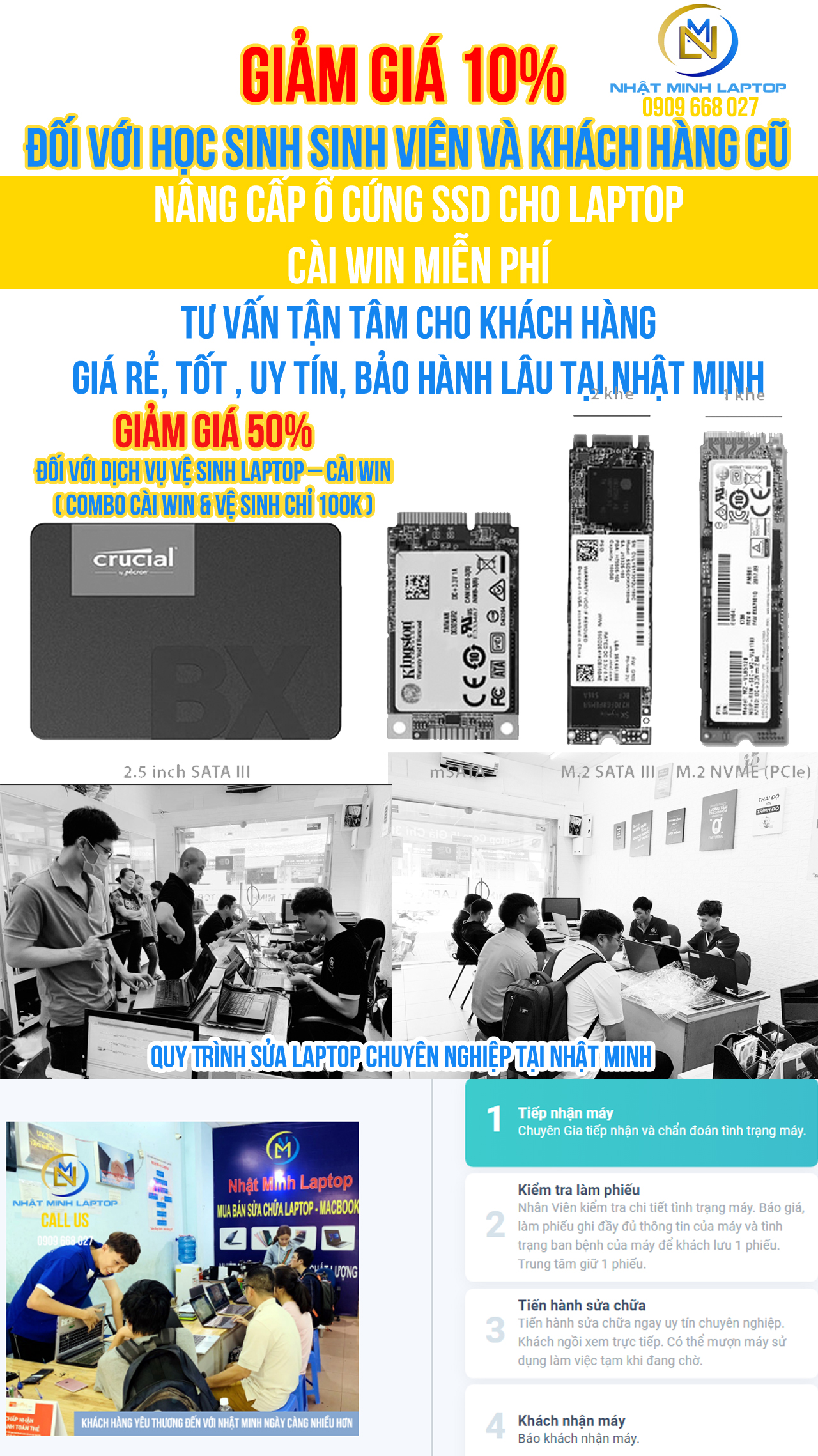Nâng cấp ổ cứng SSD cho laptop Quận Tân Phú