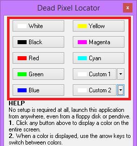 Dead Pixel Locator
