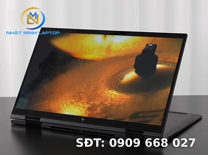 Laptop Envy X360 thương hiệu HP được thiết kế sang trọng, chắc chắn.
