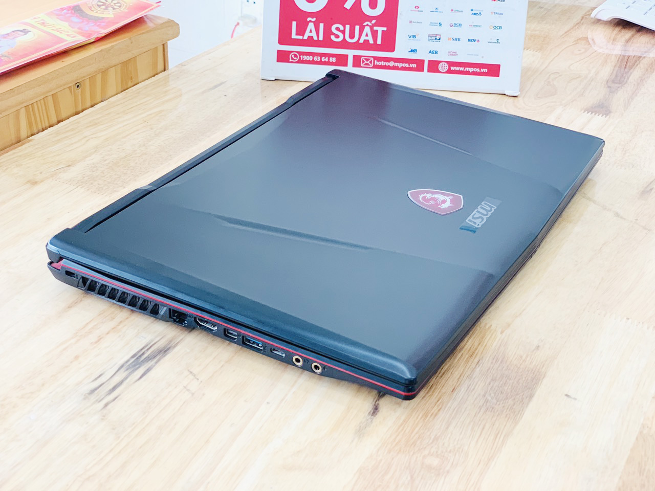 Laptop Gaming MSI GL63 i7-8750H Ram 8G SSD 128G + HDD 1TB Nvidia GTX1050 15.6 inch Full HD