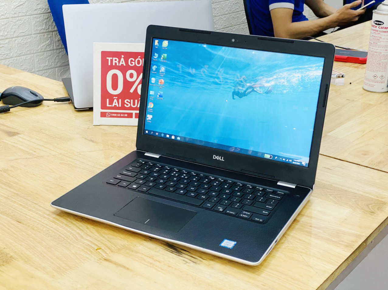 Laptop Dell Inspiron 3480 i3-8145U Ram 4G SSD 128G+ HDD 1000G 14 inch Thế Hệ 8 Mỏng Đẹp