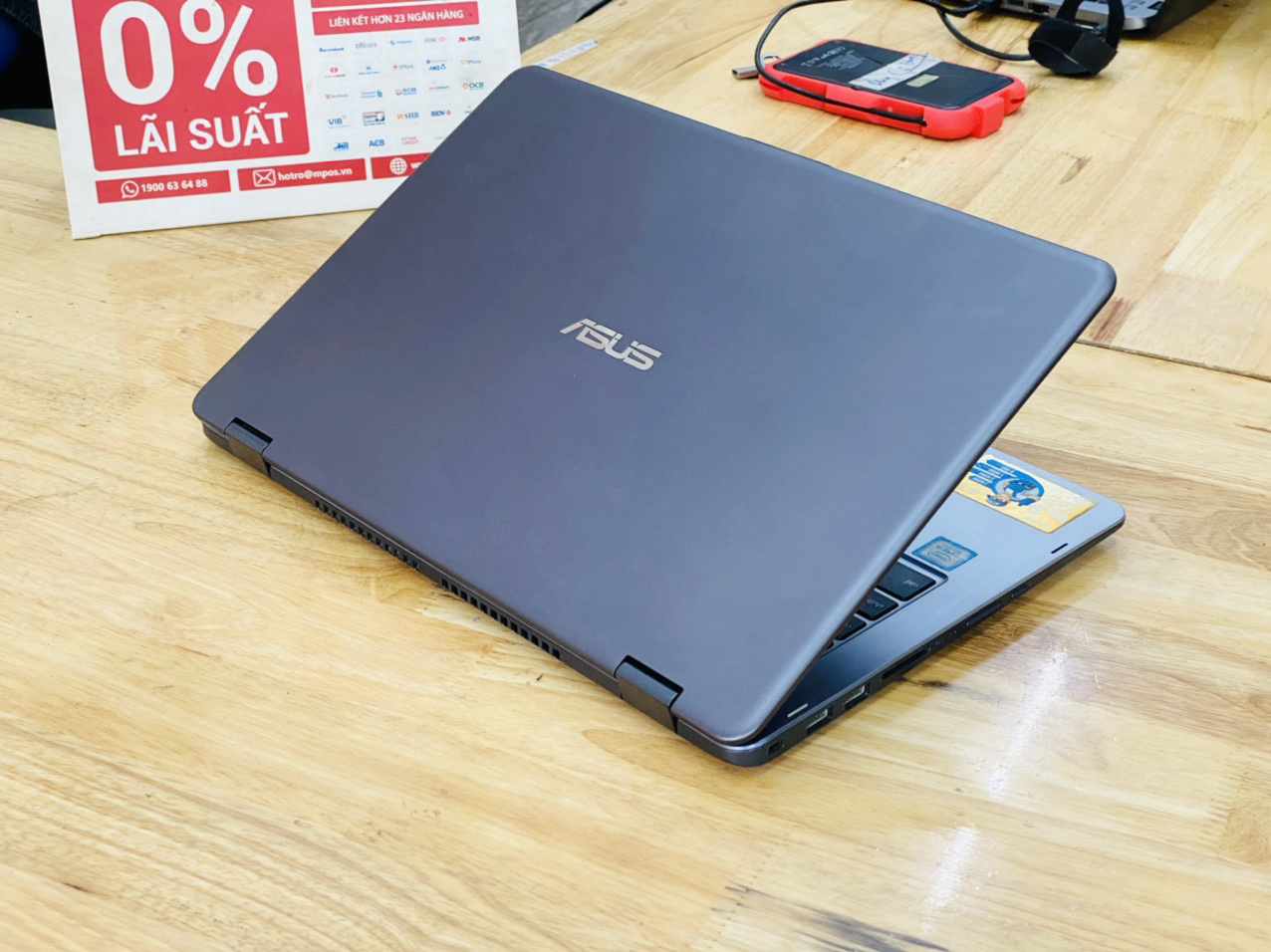 Laptop Asus TP410UA i5-8250U Ram 8G SSD 128G + HDD 500G 14 inch Cảm Ứng Xoay 360 Độ Like New