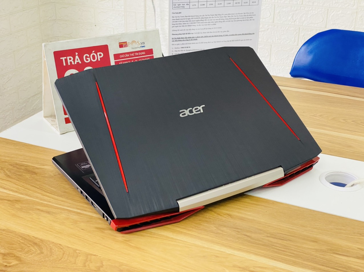 Laptop Gaming Acer Aspire VX5-591G i7-7700HQ Ram 8G SSD 128G+HDD 1TB Nvidia GTX 1050 15.6 inch Full HD