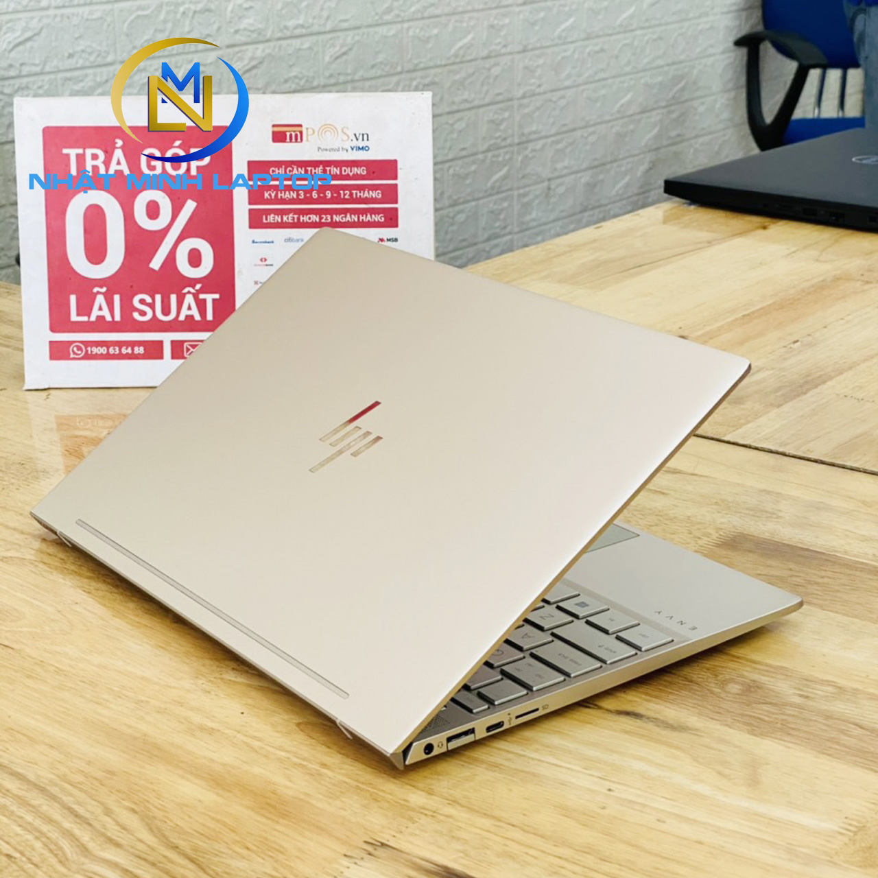 Laptop HP Envy 13-ah1011TU i5-8265U Ram 8G SSD 256G 13" Full HD Viền Mỏng Màu Gold Đời 2019